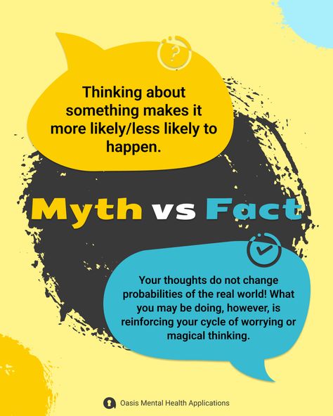 Magical Thinking Psychology, Myth Fact, Catastrophic Thinking, Health Application, Health Myths, Mental Health Facts, Magical Thinking, Psych, The Real World