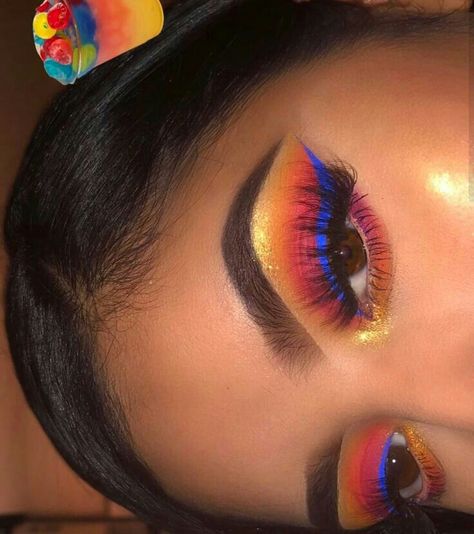 Colorful Makeup Looks, Eye Makeup Looks, Beautiful Eye Makeup, Colorful Eye Makeup, Makeup Eye Looks, Creative Eye Makeup, Creative Makeup Looks, Eye Makeup Art, Baddie Makeup