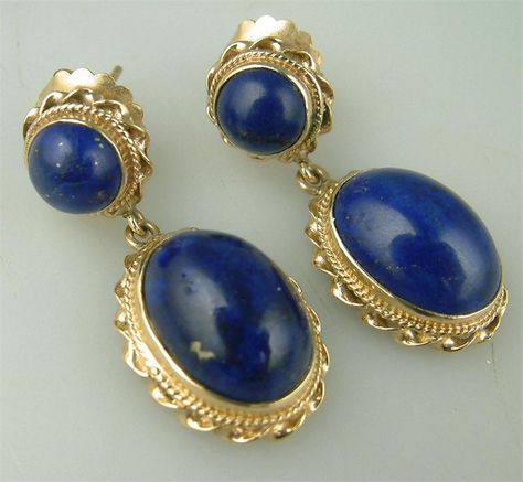 -gold-lapis-lazuli-dangle-earrings-jewelry Era Bracelet, Regency Jewelry, Side Profiles, Mount Vesuvius, Blessed Wednesday, The Grand Tour, Cameo Bracelet, 3 Earrings, Lapis Earrings