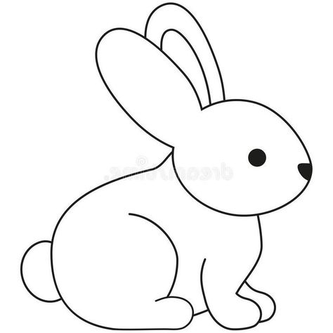 Rabbit Sketch, Pencil Drawing Images, Rabbit Colors, Easy Drawing Steps, Animal Templates, Dog Clothes Diy, Bunny Drawing, Easter Bunny Crafts, Preschool Arts And Crafts