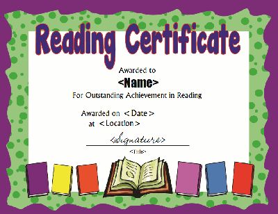 Printable reading award certificate in PDF and DOC formats. Free downloads at http://mycertificatetemplates.com/download/reading-certificate/ Reading Awards Certificate, Reading Certificate, Classroom Chants, Graduation Awards, Reading Certificates, Book Whisperer, Read A Thon, Super Reader, Plastic Playing Cards