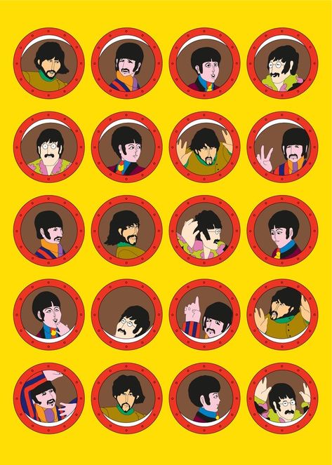 Yellow Submarine Wallpaper, Submarine Wallpaper, Beatles Crafts, Yellow Submarine Art, Beatles Christmas, Beatles Birthday, Beatles Party, Beatles Wallpaper, Yellow Artwork