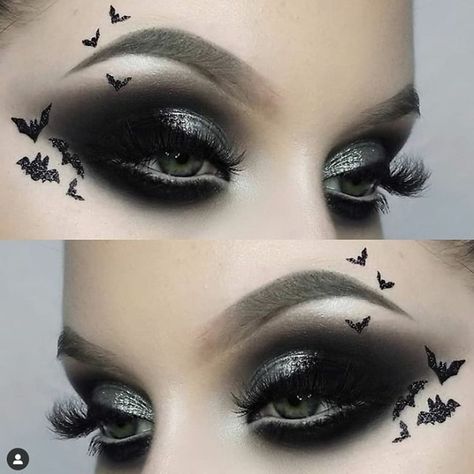 Vampire Makeup Tutorial, Bat Makeup, Gothic Eye Makeup, Subculture Palette, Makeup 2018, Vampire Makeup, Cute Halloween Makeup, Sugarpill Cosmetics, Dipbrow Pomade