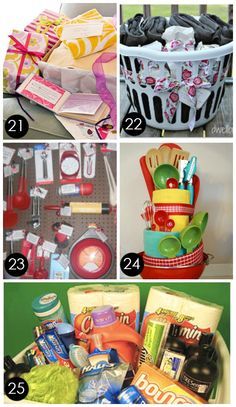 60 BEST {and Most Creative} Bridal Shower Gift Ideas Bridal Gift Baskets, Creative Bridal Shower Gifts, Bridal Shower Gift Ideas, Best Bridal Shower Gift, Bridal Shower Gifts For Bride, Shower Gift Ideas, Diy Gift Baskets, Ge Bort, Wedding Shower Gifts