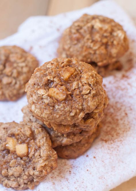 Apple Spice Oatmeal, Spice Oatmeal Cookies, Spice Oatmeal, Oatmeal Apple, Apple Oatmeal Cookies, Oatmeal Cookie Bars, Brown Butter Cookies, Apple Oatmeal, Apple Spice