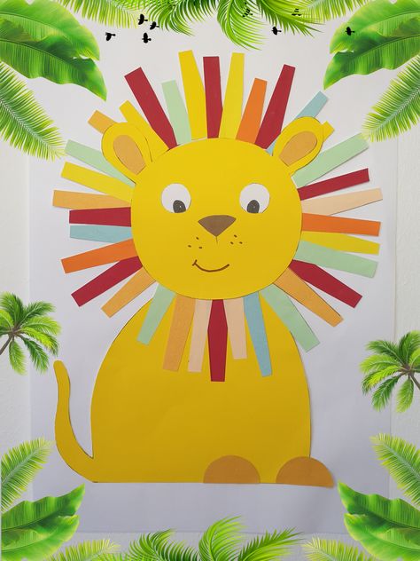 DIY activity for kids | King Of The Jungle Lion Craft Preschool, Lion Paper Craft, Lion Kids Crafts, Lion King Crafts, Zoo Activities Preschool, Jungle Crafts, King Craft, Lion Craft, Daniel And The Lions