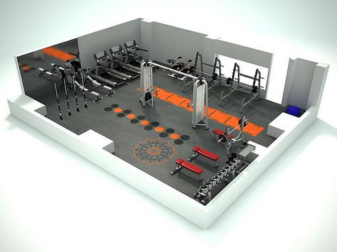 Pavigym 3D | Pavigym Int | Flickr Gym Layout, Home Gym Layout, Gym Architecture, Small Home Gyms, Fitness Center Design, Gym Plans, Dream Home Gym, Gym Design Interior, Home Gym Garage