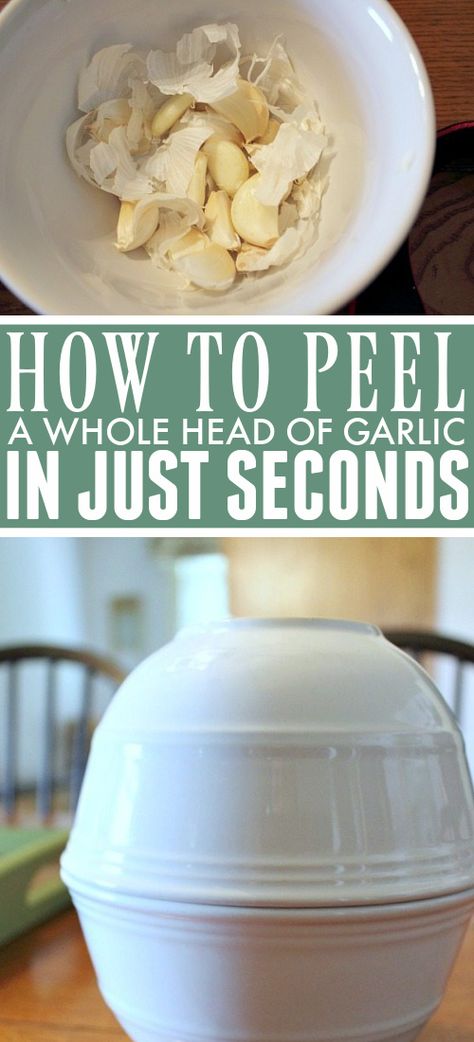 How to Peel Garlic in Just Seconds! Really! | The Creek Line House How To Peel Garlic, Martha Stewart Cooking School, Smelling Good, Your Trash, Baking Basics, Garlic Head, Cooking 101, Food Scraps, Cooking Basics