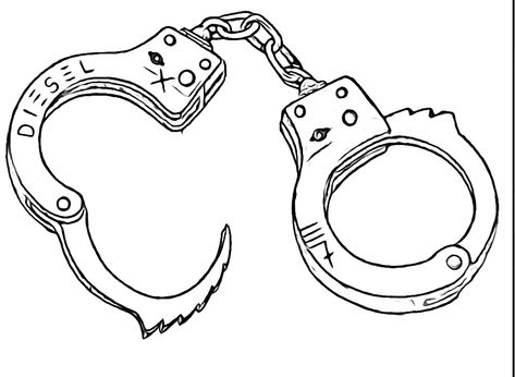 Handcuffs Tattoo Design, Handcuff Tattoo, Handcuffs Drawing, Marie Tattoo, Jail Tattoos, Gecko, Adult Coloring Pages, Blackwork, Adult Coloring