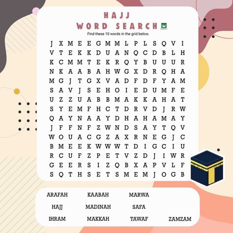 Islamic Kids Activities, Word Search Printables, Kids Worksheets Preschool, Maze Game, Alphabet Crafts, Makkah, Preschool Worksheets, Worksheets For Kids, Preschool Activities