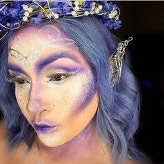 Fairy  || @bonnie_amoore                                                                                                                                                                                 Mais Fairy Fantasy Makeup, Fairy Make-up, Fantasy Make-up, Make Carnaval, Halloween Trends, Weird Vintage, Halloween Beauty, Cool Halloween Makeup, Witch Makeup