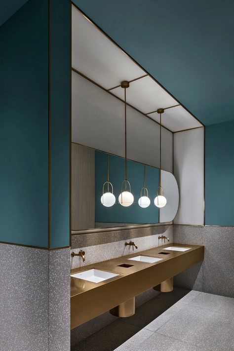 High End Commercial Restroom Design, Public Toilet Interior, Commercial Restroom Design, Home Remodel Diy, Office Bathroom Design, Public Restroom Design, Commercial Bathroom Designs, Lavatory Design, Atrium Design