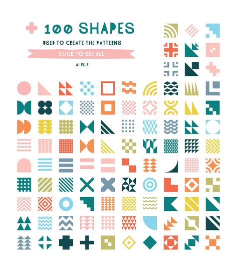 Branding Patterns And Textures, Brand Patterns And Textures, Graphic Design Geometric Shapes, Simple Geometric Shapes, Geometric Pattern Design Graphics, Geometric Packaging Design, Supergraphics Design, Branding Pattern Design, Triangle Design Graphics