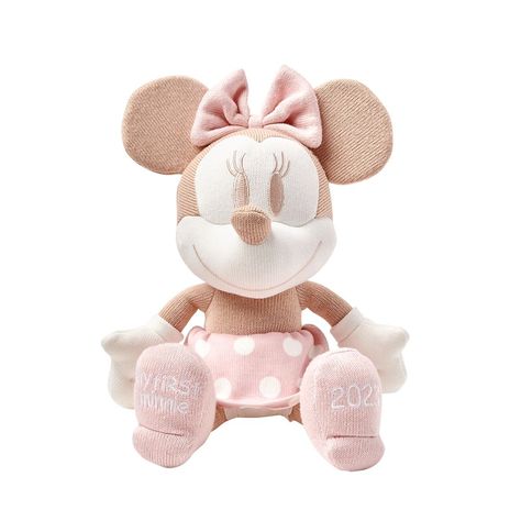 Small Soft Toys, Mouse Toy, Mini Mouse, Baby Necessities, Cute Stuffed Animals, Baby Disney, Disney Store, Soft Knits, Soft Pastel