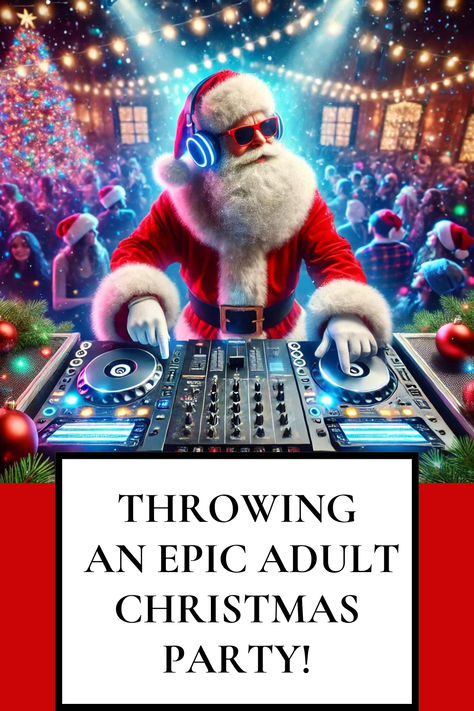 Looking to throw an unforgettable Christmas party just for adults? This guide has everything you need to plan the perfect holiday bash! Discover unique invitation ideas, festive decor tips, mouthwatering food, signature cocktails, an epic music playlist, fun games (including a murder mystery!), and expert tips to ensure your party is the hit of the season. Elevate your holiday celebration with ideas that will keep your guests talking long after the party ends! Fun Christmas Party Ideas For Adults, Funny Christmas Party Themes, Christmas Party Adult Games, Christmas Party For Adults, Adult Christmas Party Decorations, Christmas Party Invitations Ideas, Christmas Adult Games, Christmas Party Playlist, Unique Invitation Ideas