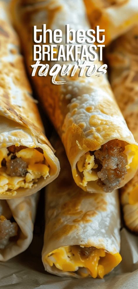 Breakfast Taquitos [35 Minutes] – Chasety Breakfast Taquitos Recipe, Egg And Cheese Taquitos, Homemade Breakfast Taquitos, Breakfast Flautas Recipe, Homemade Breakfast Tornado, Breakfast Burrito Without Eggs, Traditional Mexican Breakfast Recipes, On The Road Breakfast Ideas, Freezer Sausage And Peppers