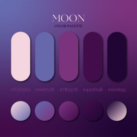 Moon Colour Palette, Color Pallets Ibis Paint, Moon Color Palette, Moon Palette, Moodboard Portfolio, Lofi Art, Flat Color Palette, Color Knowledge, Color Hex Codes