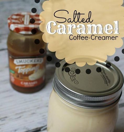 Salted Caramel Coffee Creamer, Caramel Coffee Creamer Recipe, Caramel Coffee Creamer, Caramel Creamer, Starbucks Salted Caramel Mocha, Homemade Coffee Creamer Recipe, Mocha Creamer, Salted Caramel Coffee, Salted Caramel Recipes