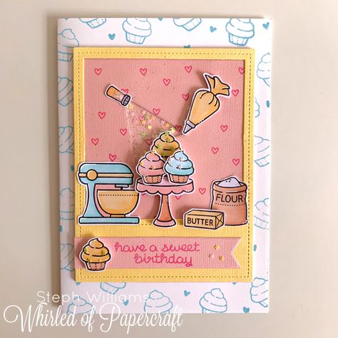 Food Birthday Cards, Making Cute Things, Sister Ideas, Cupcake Birthday Cards, Cupcake Cards, To My Grandmother, Baking Journal, Secret Sister, Cupcake Card