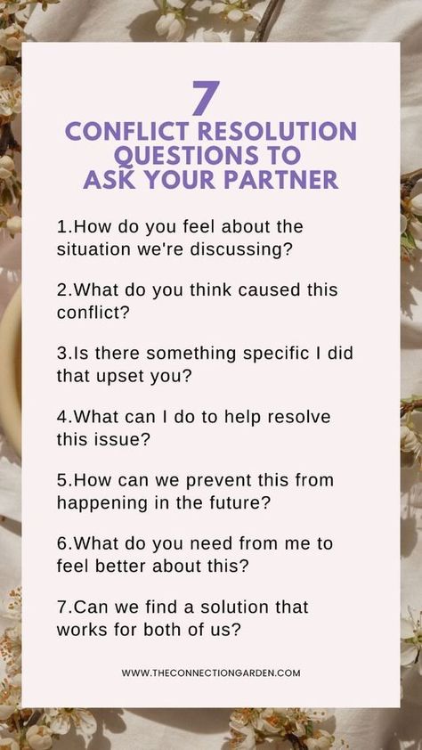 7 conflict resolution questions to ask your partner Relationship Questions Game, Couples Therapy Activities, Relationship Conflict Resolution, No Emotions, Questions To Ask Your Partner, Couples Therapy Worksheets, Therapy Questions, Harmonious Relationship, Relationship Expectations