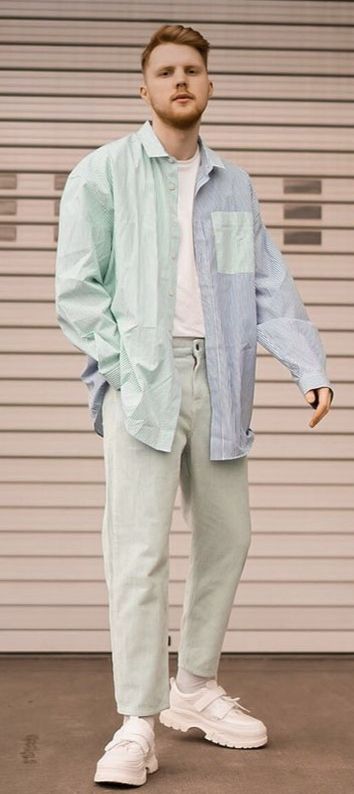 Pastel Semi Formal Outfit For Men, Pastel Fashion Men, Pastel Color Outfit For Men, Mens Pastel Outfit, Pastel Menswear, Summer Pastel Outfits, Pastel Mens Fashion, Pastel Outfit Men, Pastel Dress Outfit