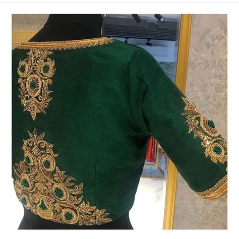 Dm@9640490158 Designer zardosi maggam work blouse Fabric: Rawsilk Dispatch: 3days Price : 4000unstiched . 4550stitched Colours and sizes can be customised accordingly Bride Blouses, Blouse Guru, Blouse Aari Work, Blouses Work, Maggam Work Blouse, Sari Design, Zardozi Embroidery, Occasion Outfit, Maggam Works