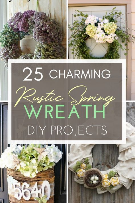 Spring Wreath Diy, Spring Wreaths For Front Door Diy, Farmhouse Style Wreath, Diy Spring Wreath, Door Wreaths Diy, Spring Door Wreaths, Wreath Rustic, Spring Wreaths, Wreath Diy