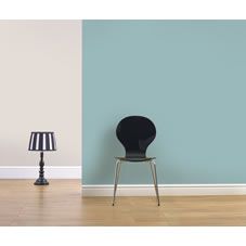 Dulux Silk 2.5L, Blue Reflection alternative image Duck Egg Blue Feature Wall Living Room, Duck Egg Blue Feature Wall, Blue Feature Wall Living Room, Dulux Blue, Dulux Colours, Paint Minimal, Bedroom Carpet Colors, Chanel Room, Blue Feature Wall