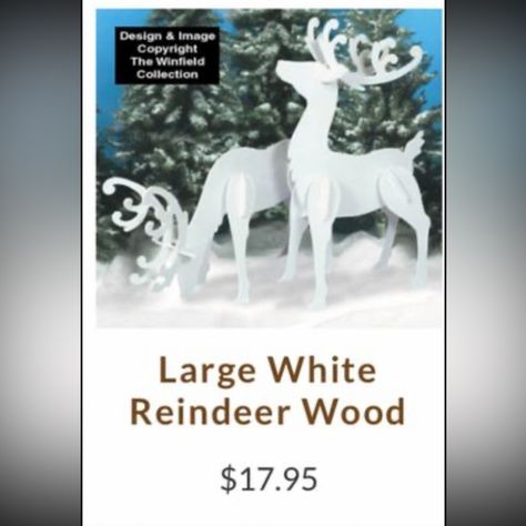 This Is An Unused Pattern For A Winfield Collections Set Of 2 Large Standing Fancy Reindeer. The Tallest Point Is 55 Inches. (For Any Other Questions Please Check The Winfield Collections Website) Outdoor Reindeer, Wood Crafts Furniture, Wood Craft Pattern, Winfield Collection, Wood Craft Patterns, Wooden Reindeer, Christmas Yard Art, Christmas Moose, Pallet Christmas