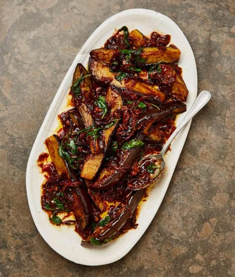 Meera Sodha’s vegan recipe for tamarind aubergines with Thai basil | Vegan food and drink | The Guardian Thai Basil Recipes, Tamarind Recipes, Meera Sodha, Air Fryer Cooking, Aubergine Recipe, Vegan Chilli, Recipes Air Fryer, Dinner Today, Thai Basil