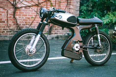 C70 Custom, Honda S90, Vintage Moped, Custom Moped, Electric Moped, Motorised Bike, Electric Motorbike, Bike Exif, Dirt Bike Girl