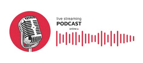 Live streaming podcast banner template Podcast Banner, Youtube Banners, You Tube, Banner Template, Live Streaming, Pattern Making, Vector Art, The Live, Podcast