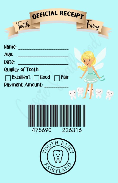 5 Adorably Cute Tooth Fairy Receipts - Cassie Smallwood Christmas Wishes For Teacher, Tooth Fairy Ideas, Free Christmas Tags, Tooth Fairy Note, Free Christmas Tags Printable, Tooth Fairy Receipt, Crochet Labels, Tooth Fairy Certificate, Tooth Fairy Letter