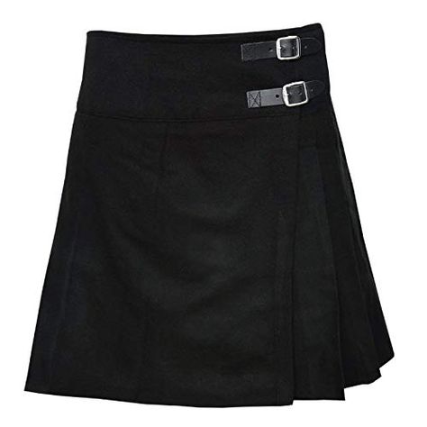 Ladies Knee Length Kilt Skirt 20" Length Tartan Pleated Kilts - Black (22) : Amazon.co.uk: Fashion Black Kilt, Green Tights, Kilt Skirt, Matching Sweaters, Kilt, Stylish Women, Women Girl, Tartan, Knee Length