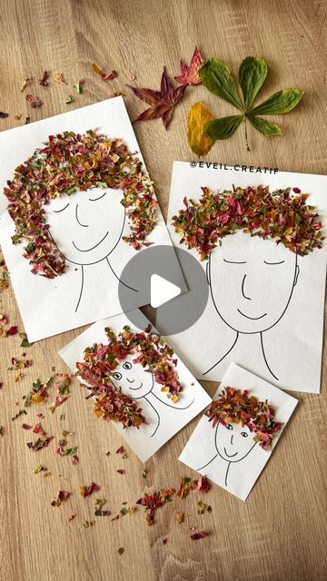 Adeline Cherel - activites jeux enfants on Instagram: "« Cheveux feuilles »

Voici une activité très simple à faire avec des enfants, j’ai réalisé les grands modèles, Célestine et Clémence ont fait les plus petits.

Il suffit donc de découper des feuilles d’arbres séchées pour les coller sur une feuille et en faire des cheveux 😊

Alors comment trouves tu l’idée ? Vas tu essayer ? 

#activité #activiteenfant #activitemanuelle #activite3ans #activite2ans #eveilcreatif #maternelle #activitematernelle #activite4ans #activitecreative #occuperlesenfants #automne #activitedautomne #feuille #recycleretjouer #recycler" October Preschool, Glass Bead Crafts, Fall Fest, Toddler Learning Activities, Toddler Learning, Process Art, School Projects, Bead Crafts, Learning Activities