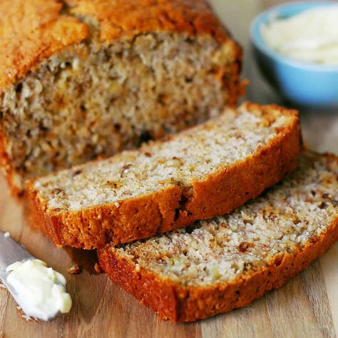 This Banana Bread recipe has a secret ingredient: Miracle Whip! It’s a great way to use ripe bananas and your family will love it! Pear Bread, Delicious Banana Bread Recipe, Gunny Sack, Moist Banana Bread, Easy Banana Bread Recipe, Banana Cake Recipe, Miracle Whip, Banana Bread Recipe, Banana Recipes