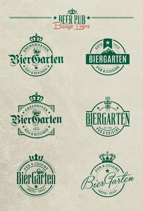 Pub Branding Design, Bistro Signage, Beer Logo Vintage, Sports Bar Logo, Pub Logo Design, Pub Branding, Traditional Logo Design, Golf Garage, British Logo