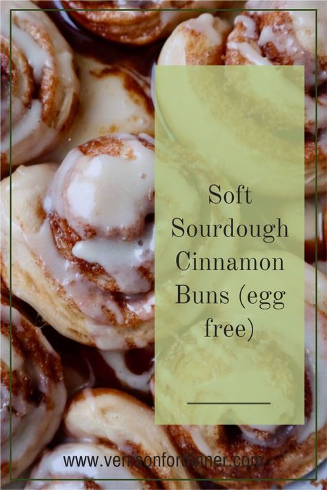 Go ahead and get cracking with my Soft Sourdough Master Recipe and make these delicious (egg-free!) cinnamon buns this weekend. Are you team "buns" or "rolls"? Sourdough Discard Recipes No Egg, Egg Free Sourdough Recipes, Sourdough Cinnamon Buns, Venison For Dinner, Egg Free Muffins, Modern Homemaker, Sourdough Cinnamon Rolls, Scratch Cooking, Starter Recipes