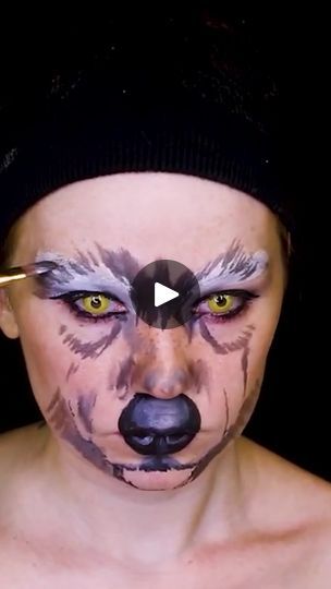 988K views · 29K reactions | The Most Complicated Animal Makeup Transformation I've Ever Done 🐺 | One of you suggested that I try a wolf makeup transformation 🐺 and I have to admit that it is the MOST Complicated Animal Makeup Transformation I ever... | By Jo SteelFacebook Wolf Makeup Halloween, Werewolf Makeup Female, Werewolf Makeup, Wolf Makeup, Animal Makeup, Fun Office, Spooky Party, Makeup Transformation, Grey Wolf