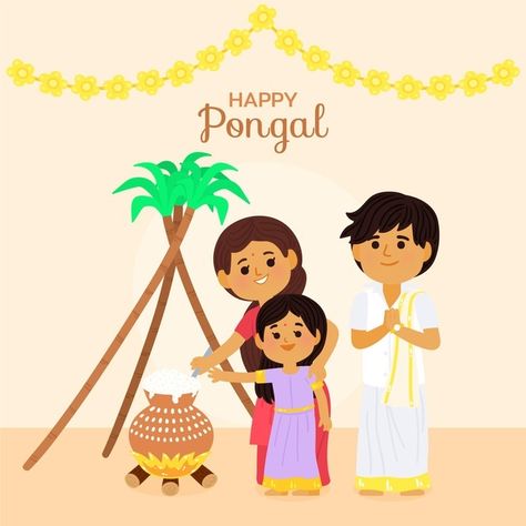 Pongal Celebration Drawing, Pongal Festival Drawing, Pongal Greeting Cards, Happy Pongal Wishes, Pongal Wishes, Sweet Pongal, Pongal Festival, Pongal Celebration, Happy Pongal