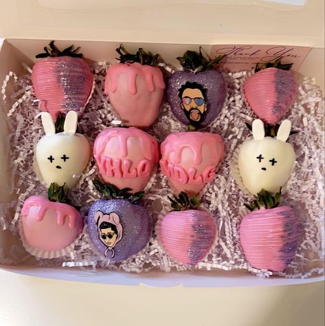 Bad Bunny Chocolate Covered Strawberries, Bad Bunny Strawberries, Chocolate Covered Strawberries Designs, One Piece Chocolate Covered Strawberries, Chocolate Covered Strawberry Easter Eggs, Chocolate Cover Strawberry’s, Bachelorette Chocolate Strawberries, Chocolate Covered Desserts, Chocolate Covered Strawberry Recipe