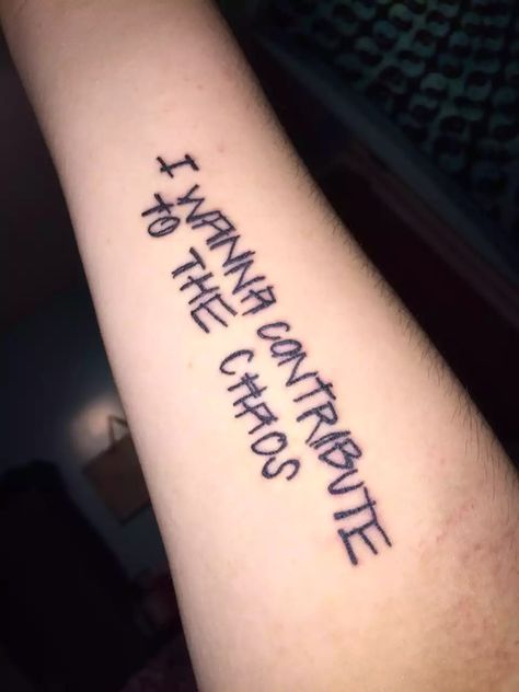 tat idea. tfb ref. Midwest Emo Tattoo, Elder Emo Tattoo, Mcr Inspired Tattoos, Ptv Tattoo Lyrics, The Front Bottoms Tattoo, Emo Lyric Tattoos, 90's Aesthetic, Emo Tattoos, 7 Tattoo