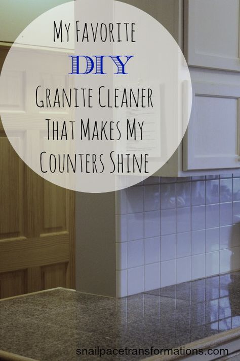 My Favorite DIY Granite Countertop Cleaner Diy Granite Countertops, Granite Countertop Cleaner, Stainless Steel Kitchen Counters, New Kitchen Countertops, Kitchen Countertops Ideas, Cleaning Granite Countertops, Granite Cleaner, Countertops Ideas, Kitchen Slab