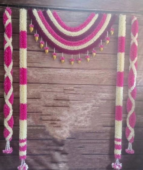 *Fabric Gaja mala Backdrop/ Door set* Customised door set as per customer requirement... Colours & Customization available DM us for more information 🙂 #gajamala #doortorans #garlands #doorset #festivaluse Flower Garland Diy, Housewarming Decorations, Garland Diy, Fabric Garland, Return Gifts, Return Gift, Door Sets, Flower Garland, Flower Diy Crafts