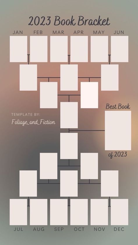 2024 Reading Bracket, Instagram Reading Template, 2024 Book Bracket, Book Bracket Template, Book Review Template Instagram, Book Bracket, Reviews Template Instagram, Bracket Template, Book Tracker Template