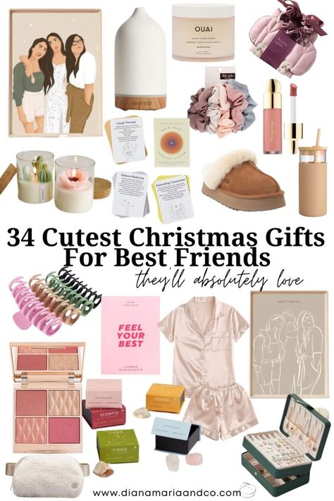 If you're not sure what to get your best friends for Christmas, this list is for you! There are so many cute gift ideas for best friends in this post that I can't wait to shop. Christmas Gifts For Best Friends, Gift Ideas For Best Friends, Bff Christmas Gifts, Ideas For Best Friends, Christmas Presents For Friends, Best Friend Christmas Gifts, Gifts For Best Friends, Cute Gift Ideas, Cute Gifts For Friends