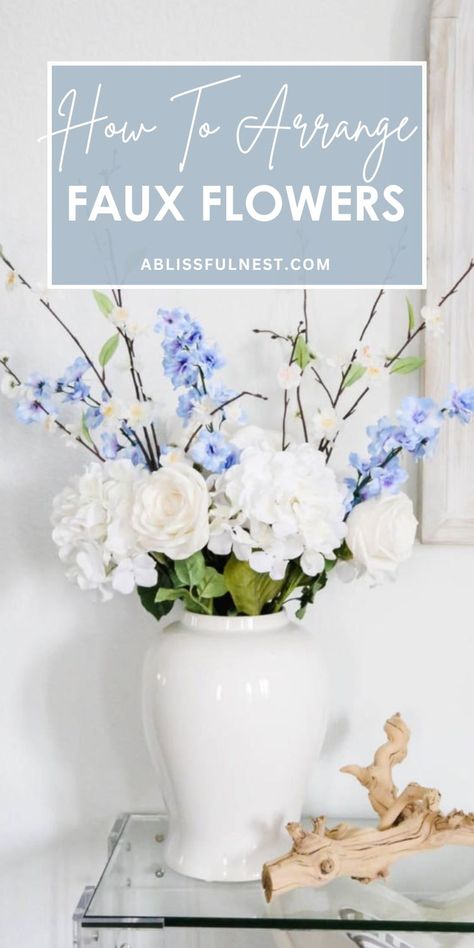 How To Arrange Artificial Flowers In A Vase, Large Mouth Vase Arrangements, How To Arrange Flowers In A Vase, Artificial Flower Arrangements Diy, Diy Flower Arrangements Home, Flowers Arrangements For Home, Flower Arrangements Diy Artificial, Fake Flower Arrangements Diy, Minimalist Flower Arrangement