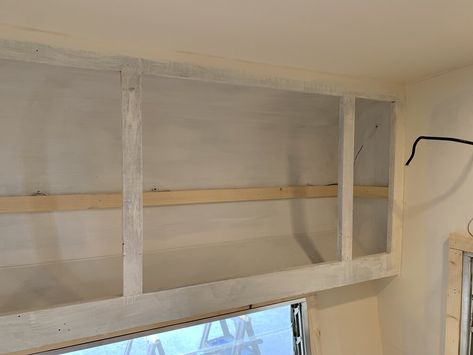 Diy Camper Cabinet Build, Overhead Cabinet, Converted Vans, Cabinet Build, Diy Camper Trailer, Diy Storage Bench, Cabinet Latch, Cabinet Fronts, Open Cabinets