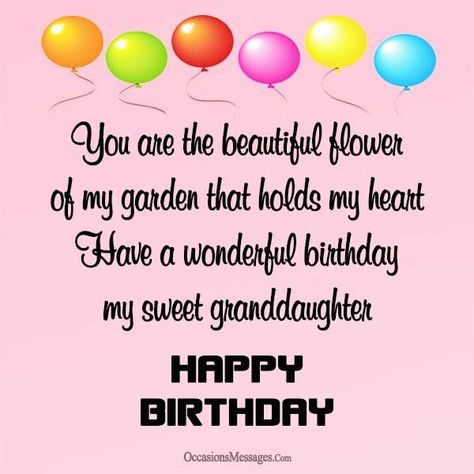 https://www.occasionsmessages.com/birthday/birthday-wishes-for-granddaughter Grandaughter Birthday Wishes, Happy Birthday Grand Daughter, Birthday Wishes For Granddaughter, Inspirational Happy Birthday Quotes, Happy Birthday Quotes For Her, Happy Birthday Granddaughter, Happy Birthday Prayer, Happy Birthday Quotes For Daughter, 40th Birthday Wishes