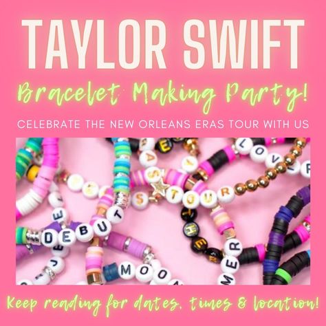 So excited to be offering this fun bracelet-making experience in our French Quarter locationr!!! You can book on Eventbrite TODAY!

🌈➡ https://www.eventbrite.com/o/bea-87228373133 Make The Friendship Bracelets, The French Quarter, Taylor Swift Eras Tour, Fun Bracelet, The Friendship, Taylor Swift Eras, Unique Bracelets, French Quarter, Eras Tour